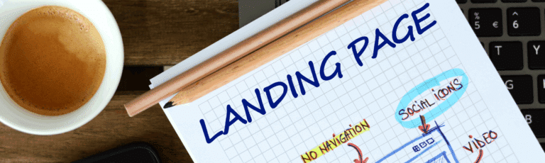 Visual guide on creating high-converting landing pages for your business, featuring key design and content strategies.