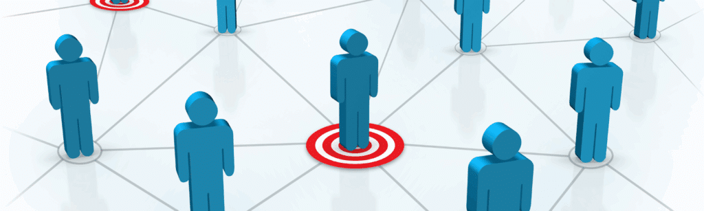 A group of people standing together with a target in the middle related to Google Ads Rooftop.
