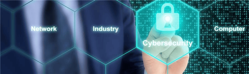 A person pointing to a tile with cybersecurity written on it, representing the importance of SEO content in cybersecurity.
